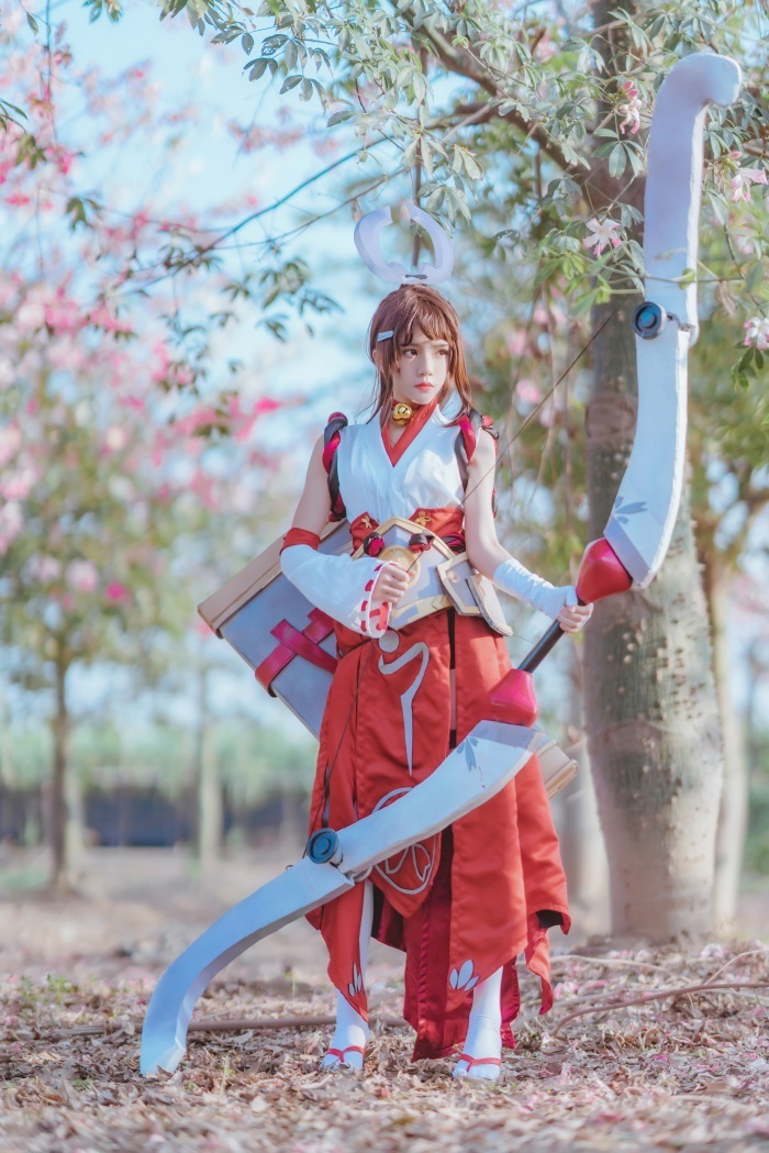 网红Coser@桜桃喵 – 王者荣耀 射手伽罗COS [32P/655MB]插图3