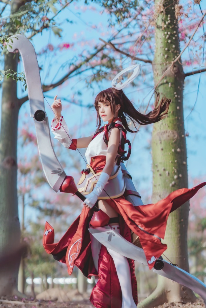 网红Coser@桜桃喵 – 王者荣耀 射手伽罗COS [32P/655MB]-萌图网