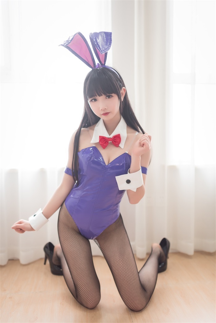 网红Coser@雪琪 – 兔女郎 渔网袜 [58P/259MB]-萌图网