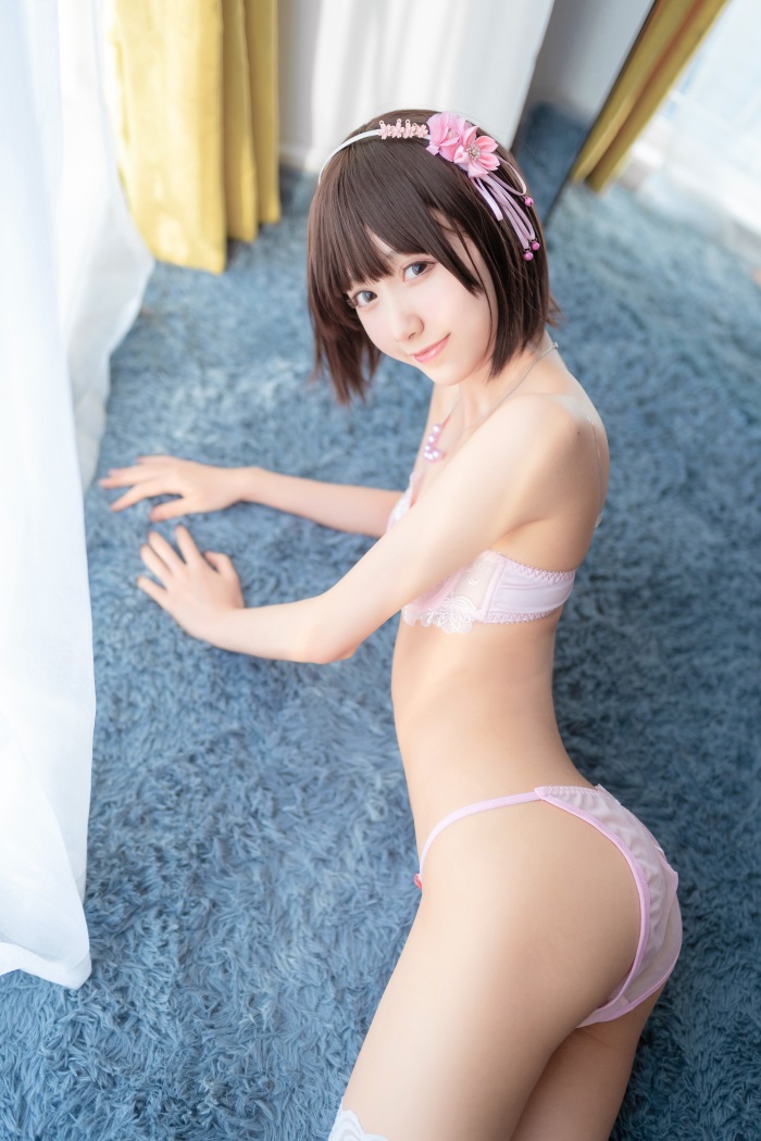 网红Coser@木绵绵OwO – 加藤惠cos内衣部分 [29P/105MB]插图4