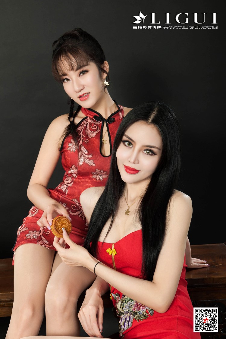 [Ligui丽柜]网络丽人 2020.09.30 Model 汐汐&凉儿《双生花-佳月沁香莲》[85+1P/192MB]插图3