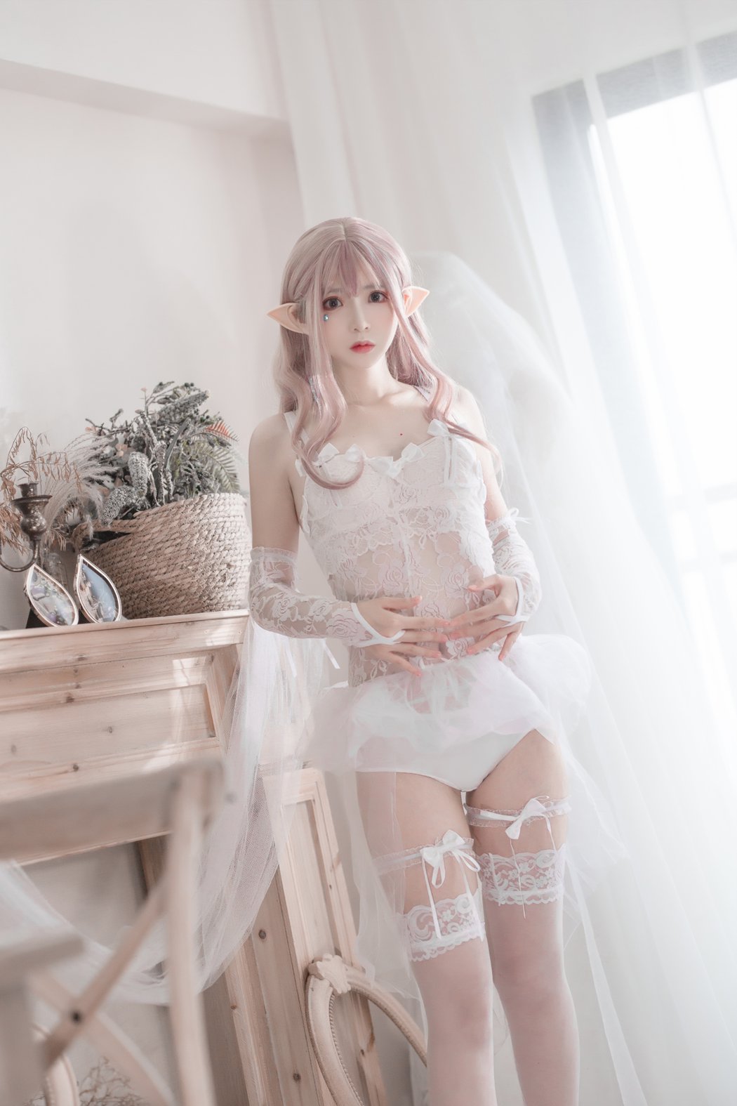 网红Coser@疯猫ss – 纯白精灵 [29P/937MB]插图4