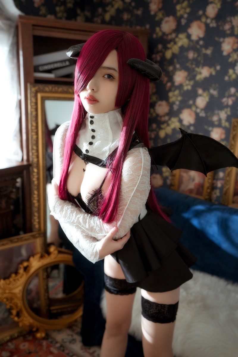 微博红人Coser@雯妹不讲道理 魅魔本 the countess of devil [38P/1.59GB]插图1