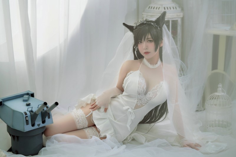 微博人气Coser@半半子 爱宕花嫁 [29P/16M]插图4