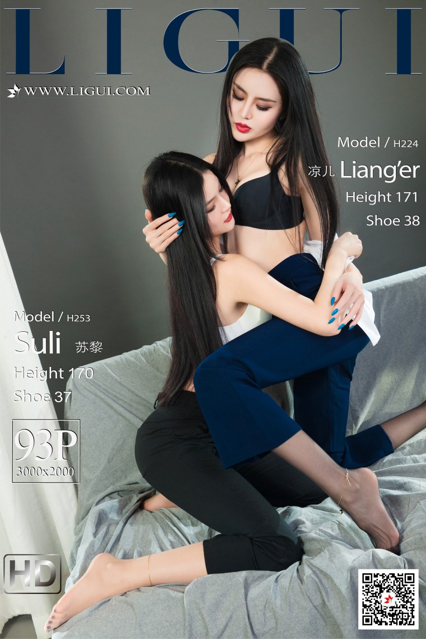 [Ligui丽柜]网络丽人 2021.03.26 Model《双生花-欲望香丝》凉儿&苏黎 [94P/126MB]插图4