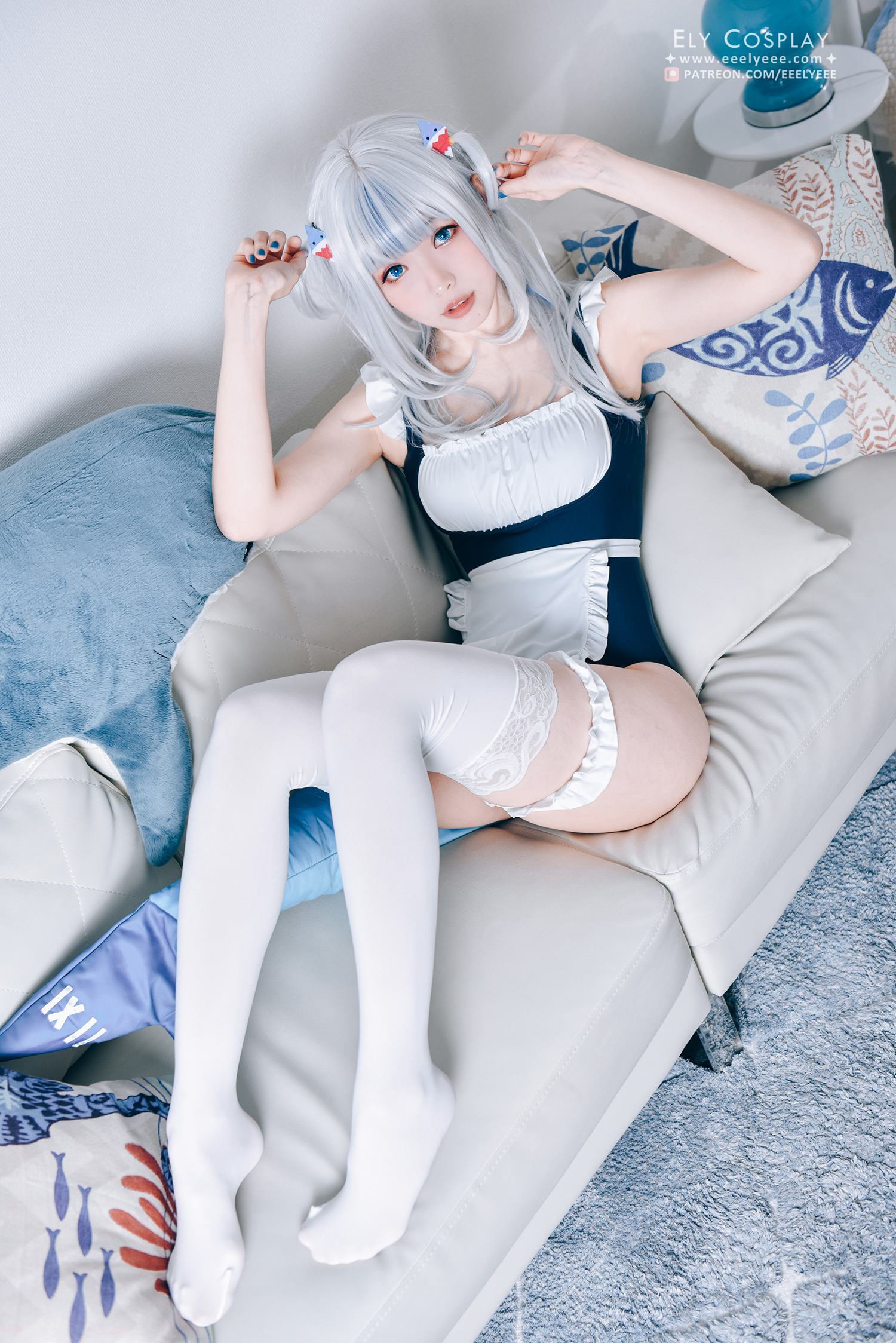 Coser@ElyEE子 Gura Swimsuit [19P/19MB]插图2