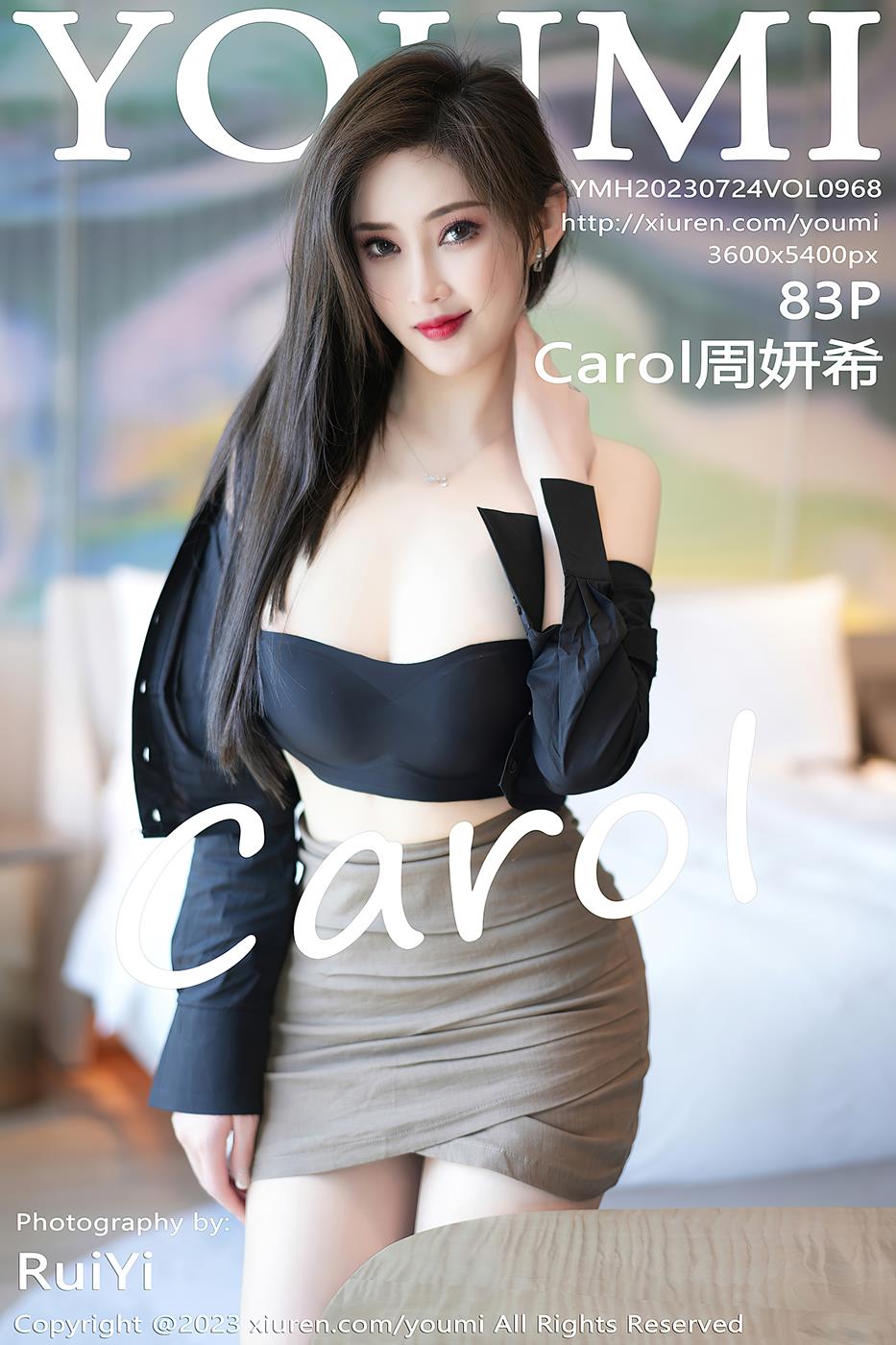 [YOUMI尤蜜荟] 2023.07.24 VOL.968 Carol周妍希 短裙黑丝[84P/787MB]插图2