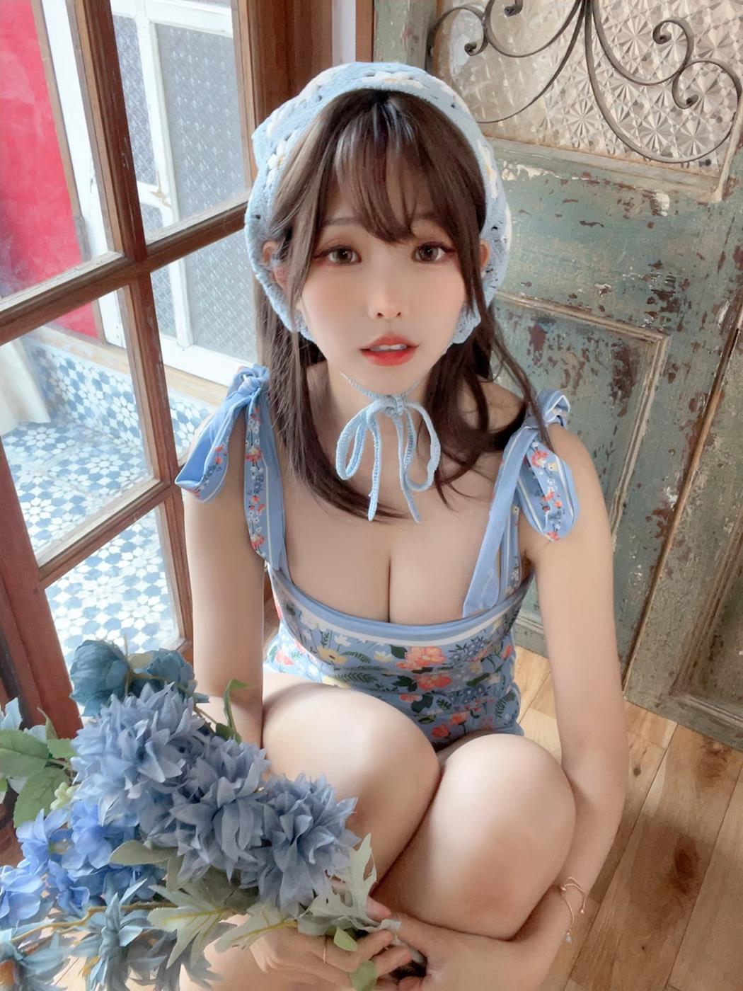 Ely_eee(ElyEE子) – 復古水藍花[38P/89MB]插图1