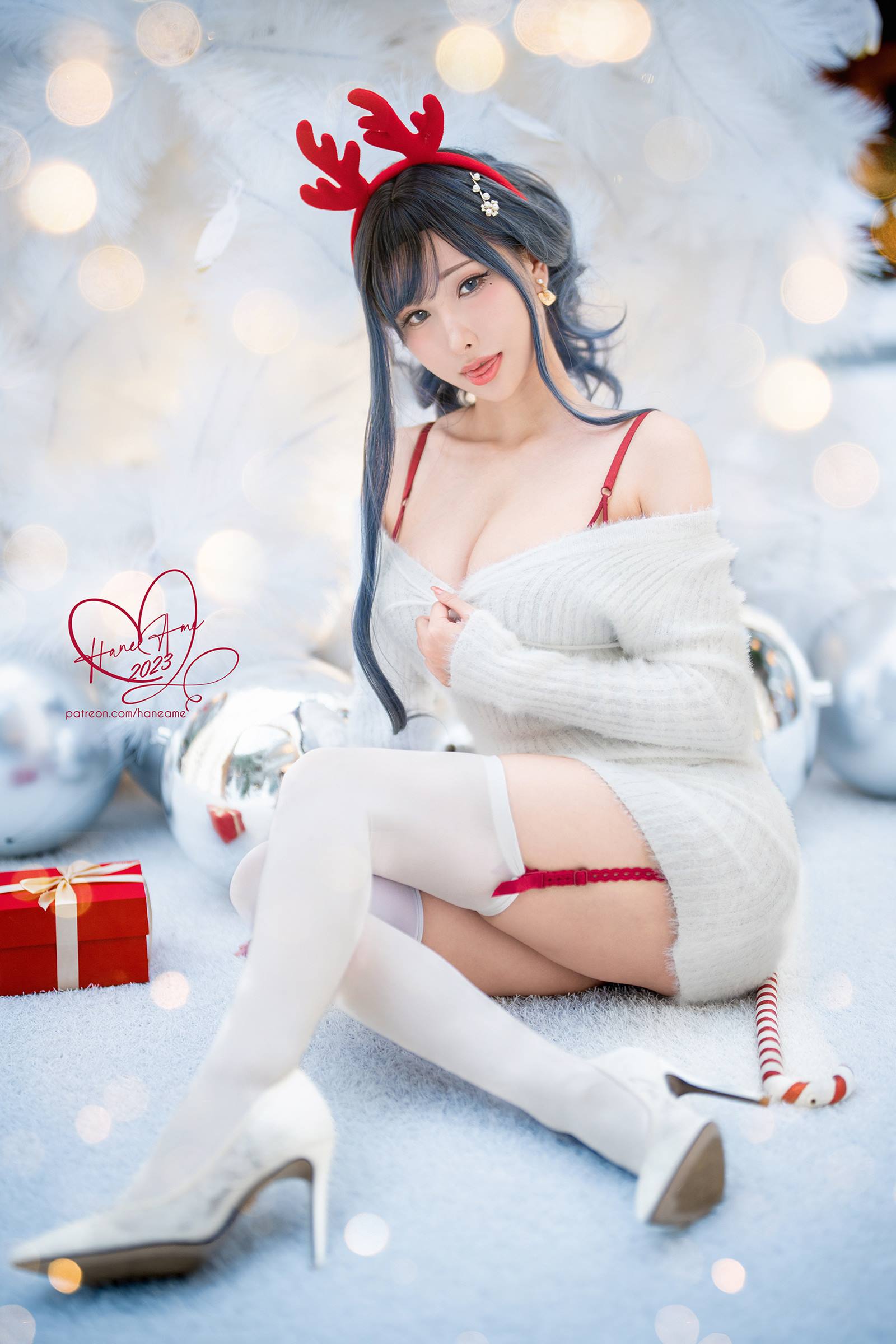 Hane Ame 雨波写真 – Original 2023 White Christmas Moose Onesan[35P/199MB]插图3