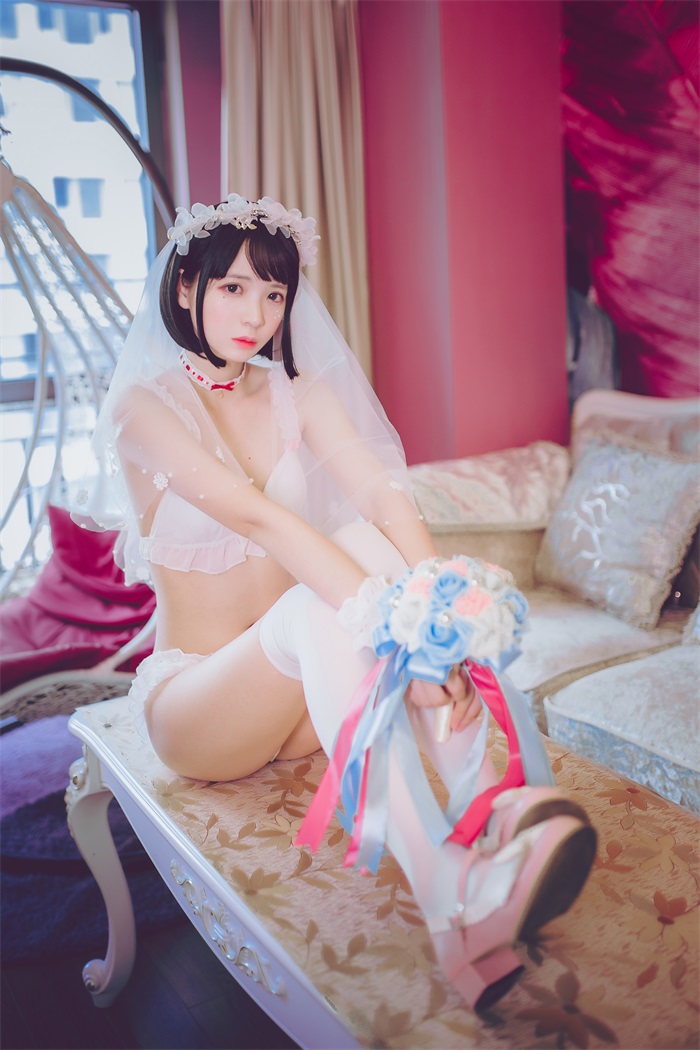 网红Coser@疯猫ss – 梦中的婚礼 洁白的婚纱 [49P/319MB]插图3