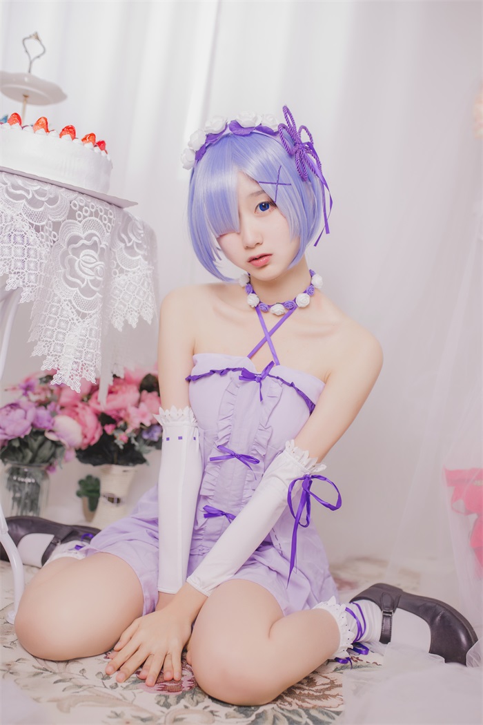 网红Coser@木绵绵OwO – 雷姆生日 [24P/152MB]-萌图网