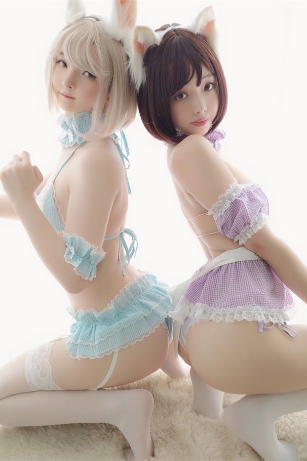 人气Coser@一小央泽&雯妹 – 《风铃花与薰衣草》[48P/3V/125MB]-萌图网