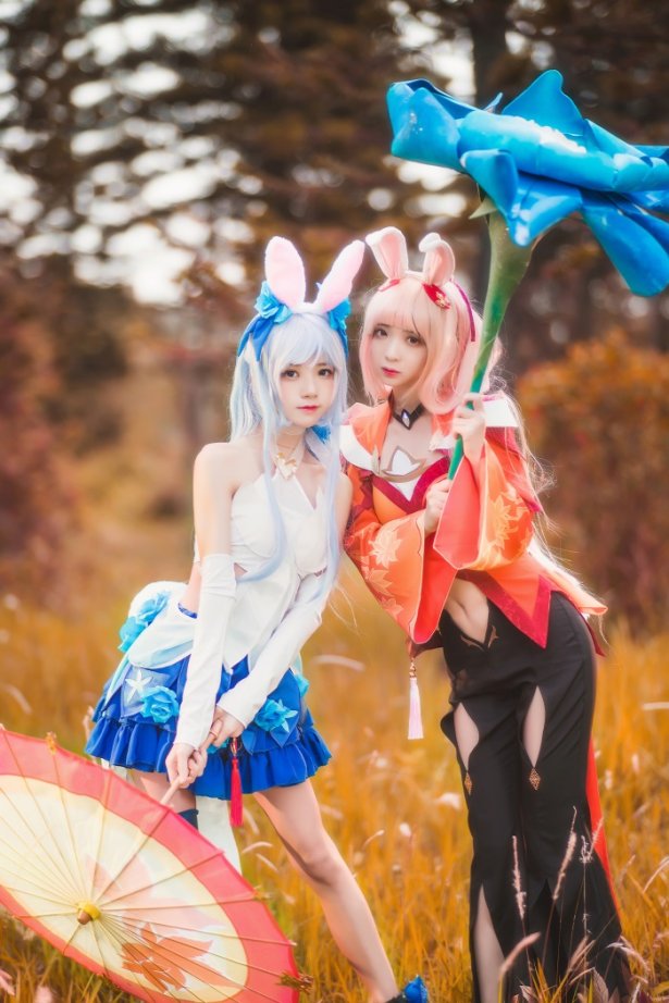 人气Coser@桜桃喵&疯喵ss – 双人公孙离 [16P/334MB]