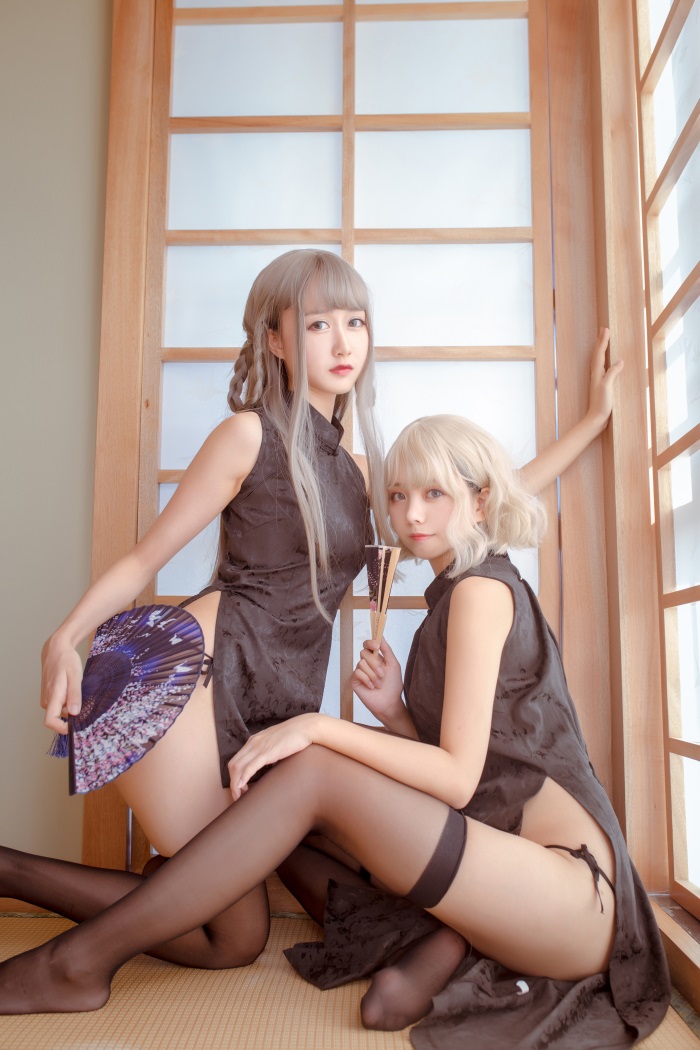 网红Coser@木绵绵OwO &小野妹子-魔女小旗袍 [24P/204MB]插图3