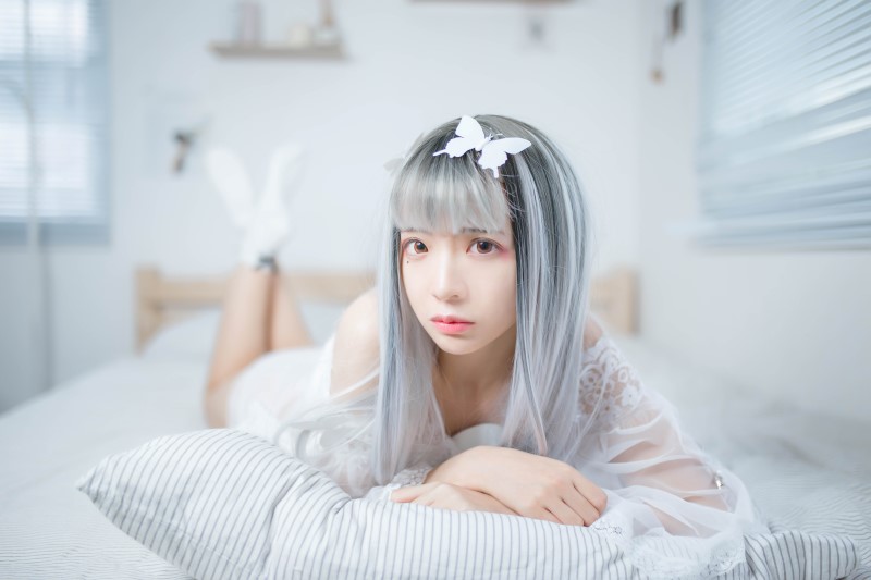 网红Coser@疯猫ss – 透明白纱 [33P/125MB]插图4