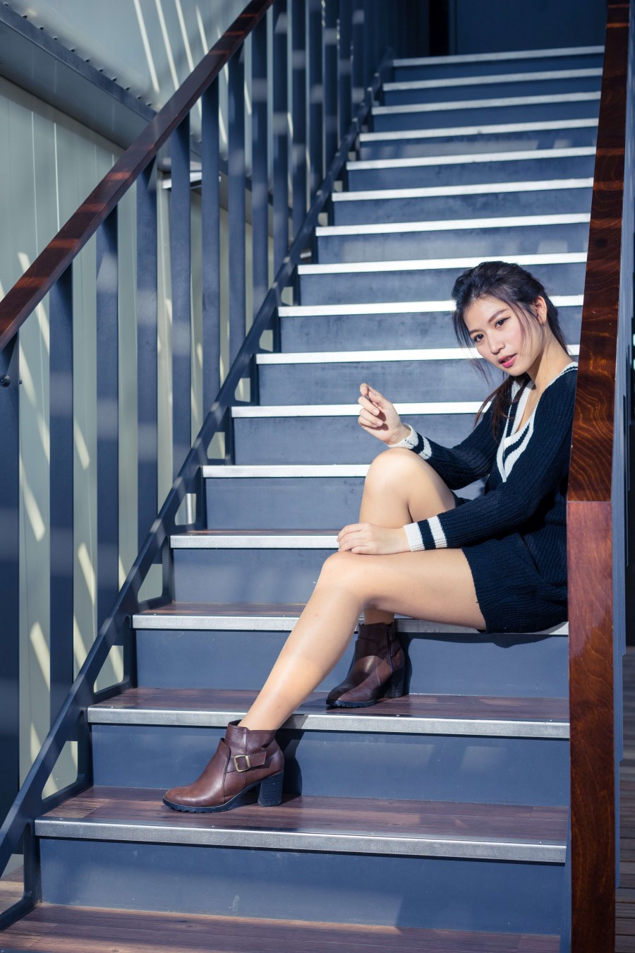 精选街拍 No.671 Wendy Lin 連衣短裙絲襪短靴美腿 [101P/136M]插图4