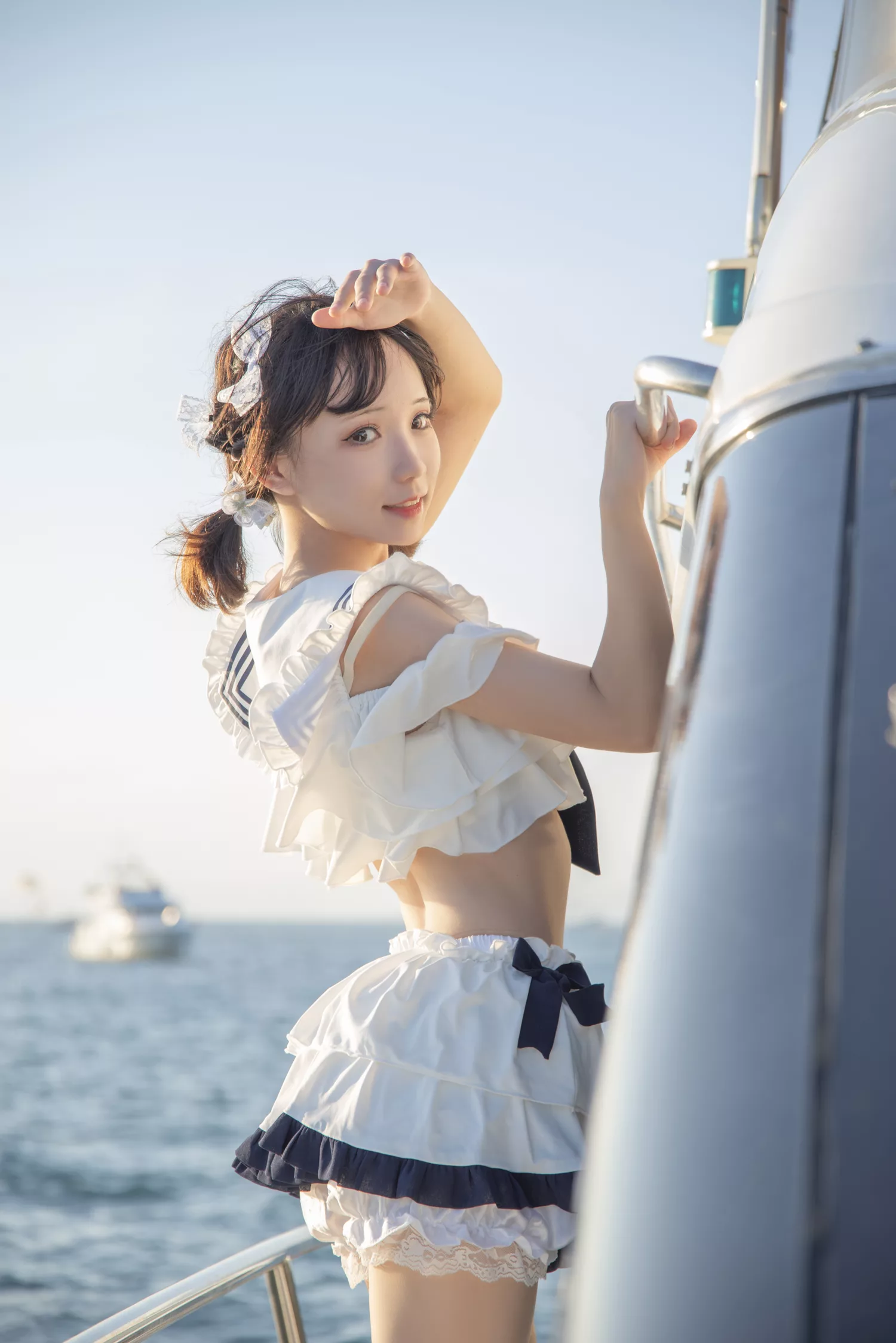 花柒Hana – 三亚熊之海军风泳装[12P/152MB]-萌图网