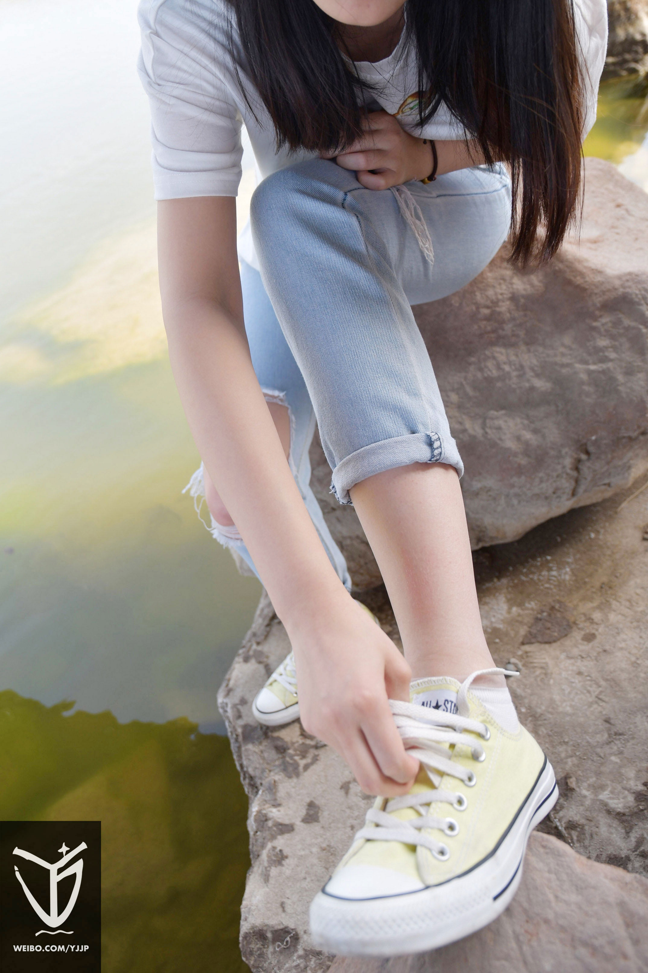 精选街拍 YJ街拍(19) 黄色匡威+两双白袜与帆布鞋女孩的郊游~ [167P/150MB]插图4