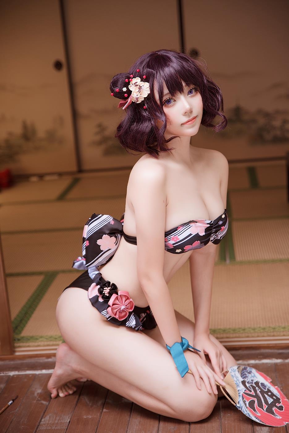 菌烨tako – 葛饰北斋 水着[9P/65MB]插图1