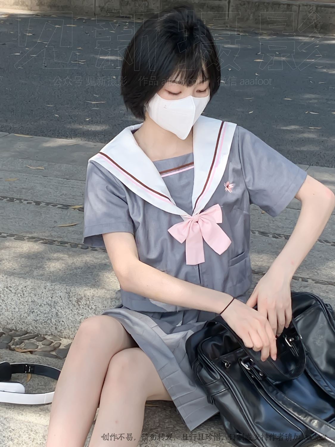 [见新摄影]NO.053 灰色JK 深深进入心中[165P/1V/1.51GB]插图3