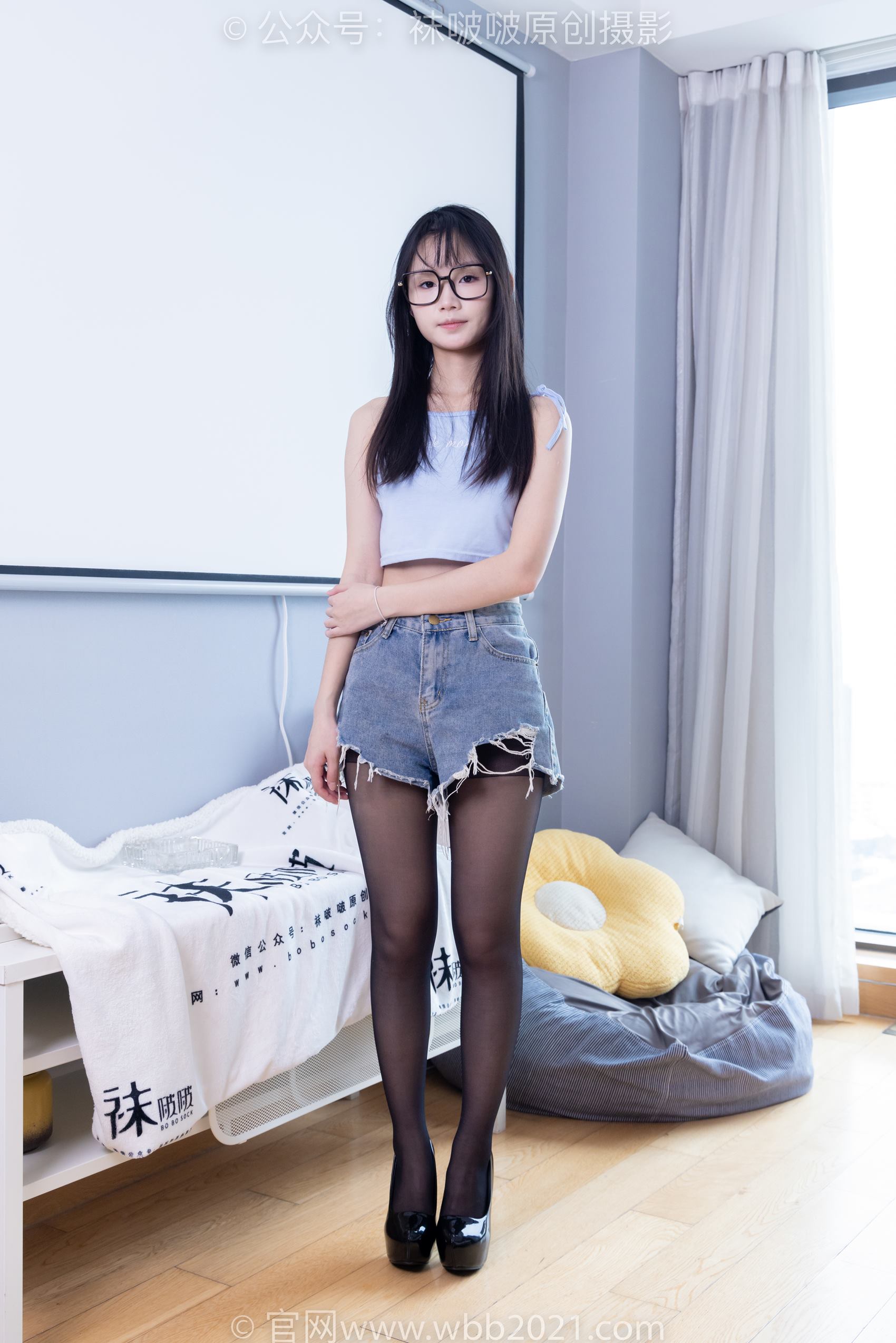 [BoBoSocks袜啵啵]NO.353 甜甜圈-高跟鞋、黑丝、裸足[145P/1V/6.24GB]插图6