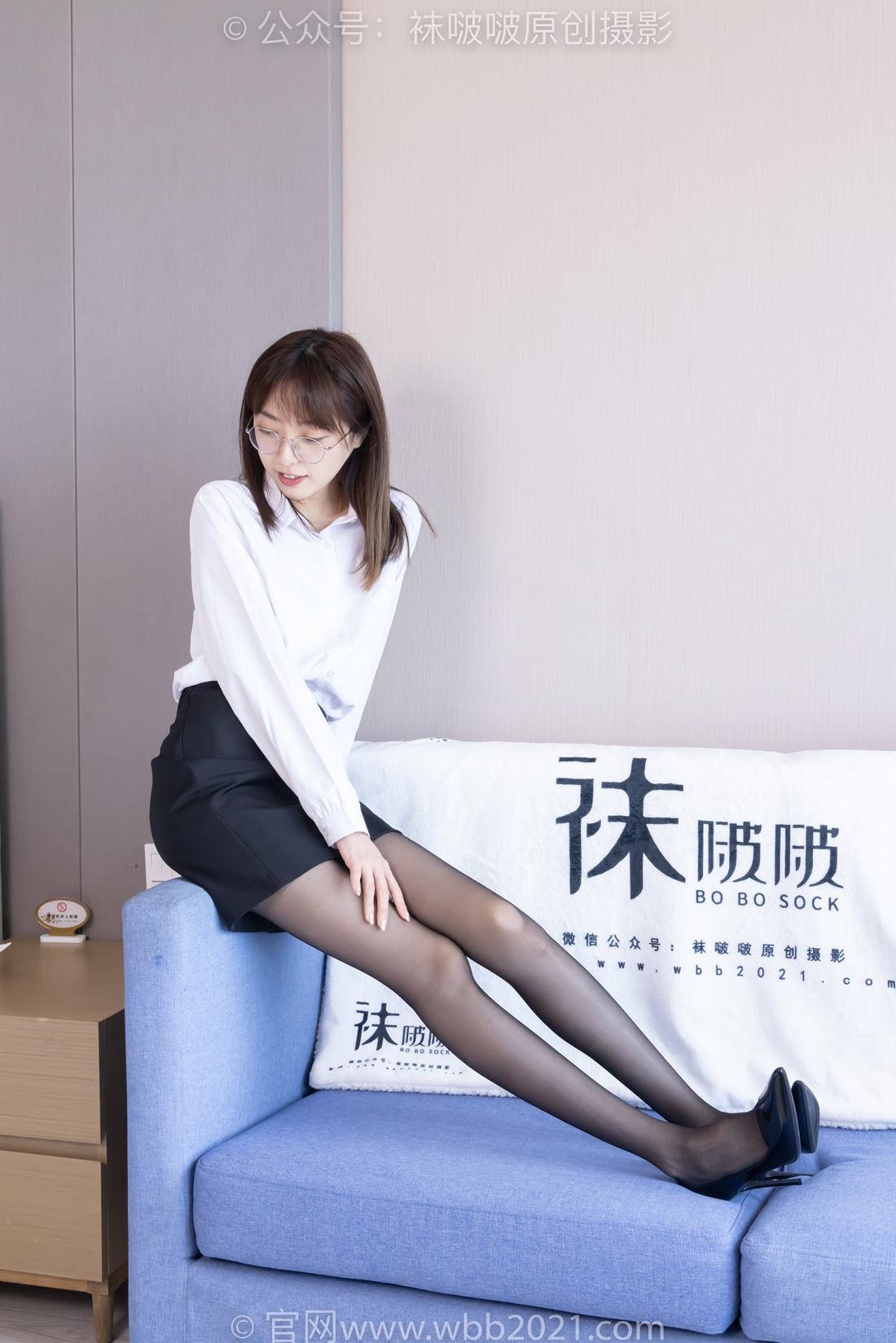 [BoBoSocks袜啵啵]NO.419 稚予-高跟鞋、黑丝、短肉丝、ol风[142P/1V/5.69GB]插图3