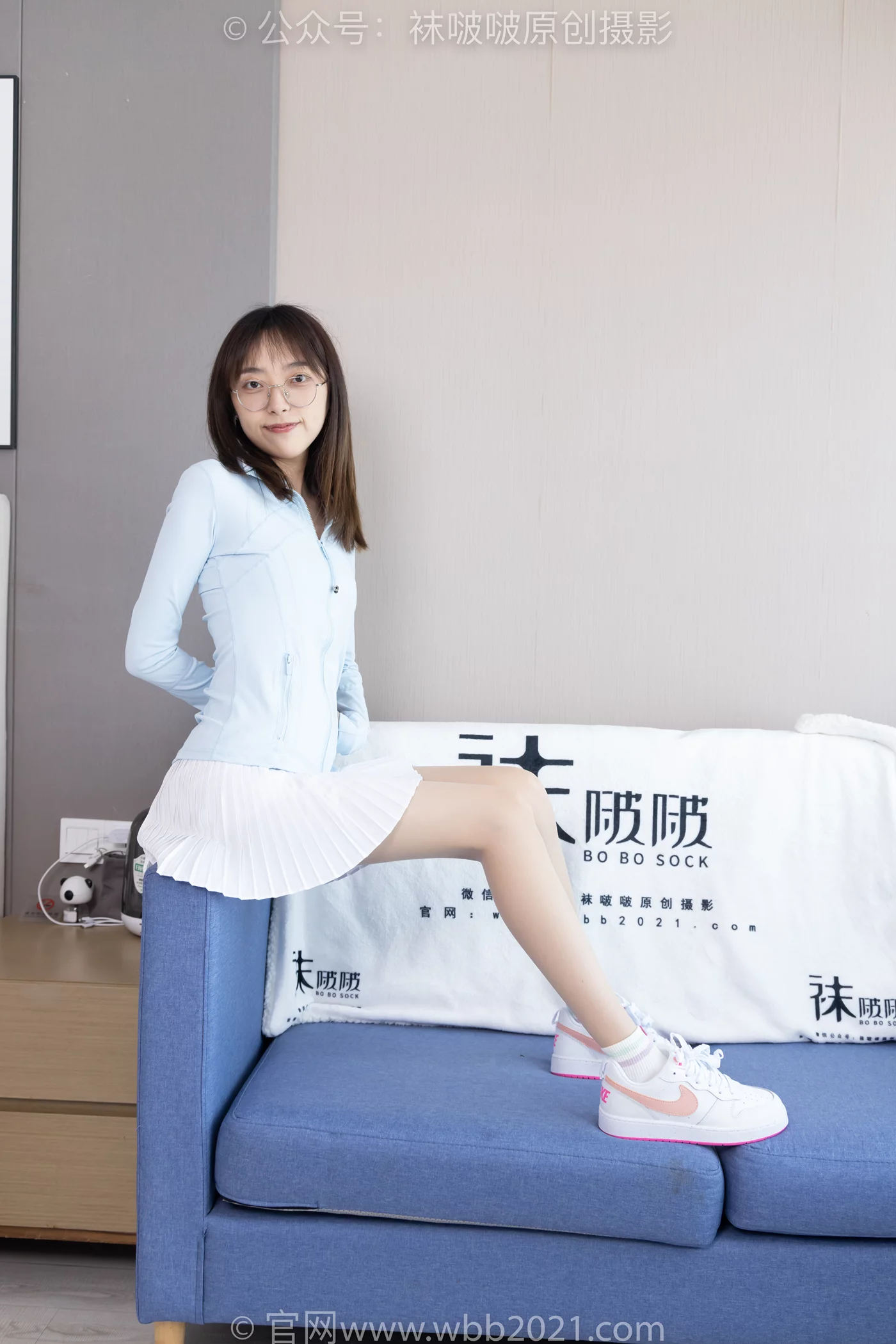 [BoBoSocks袜啵啵]NO.454 稚予-白棉袜、肉丝、板鞋[150P/1V/6.85GB]插图1