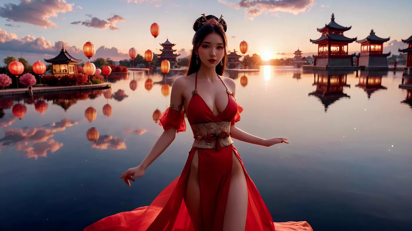 AI绘画 464 The Scarlet Geisha_ Passion in Every Step[20P/1V/239MB]-萌图网