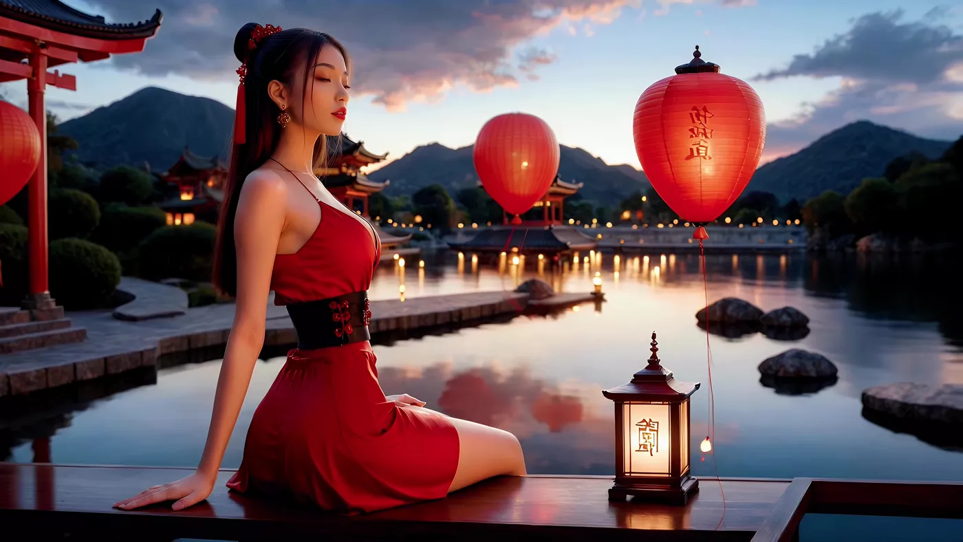 AI绘画 464 The Scarlet Geisha_ Passion in Every Step[20P/1V/239MB]插图1