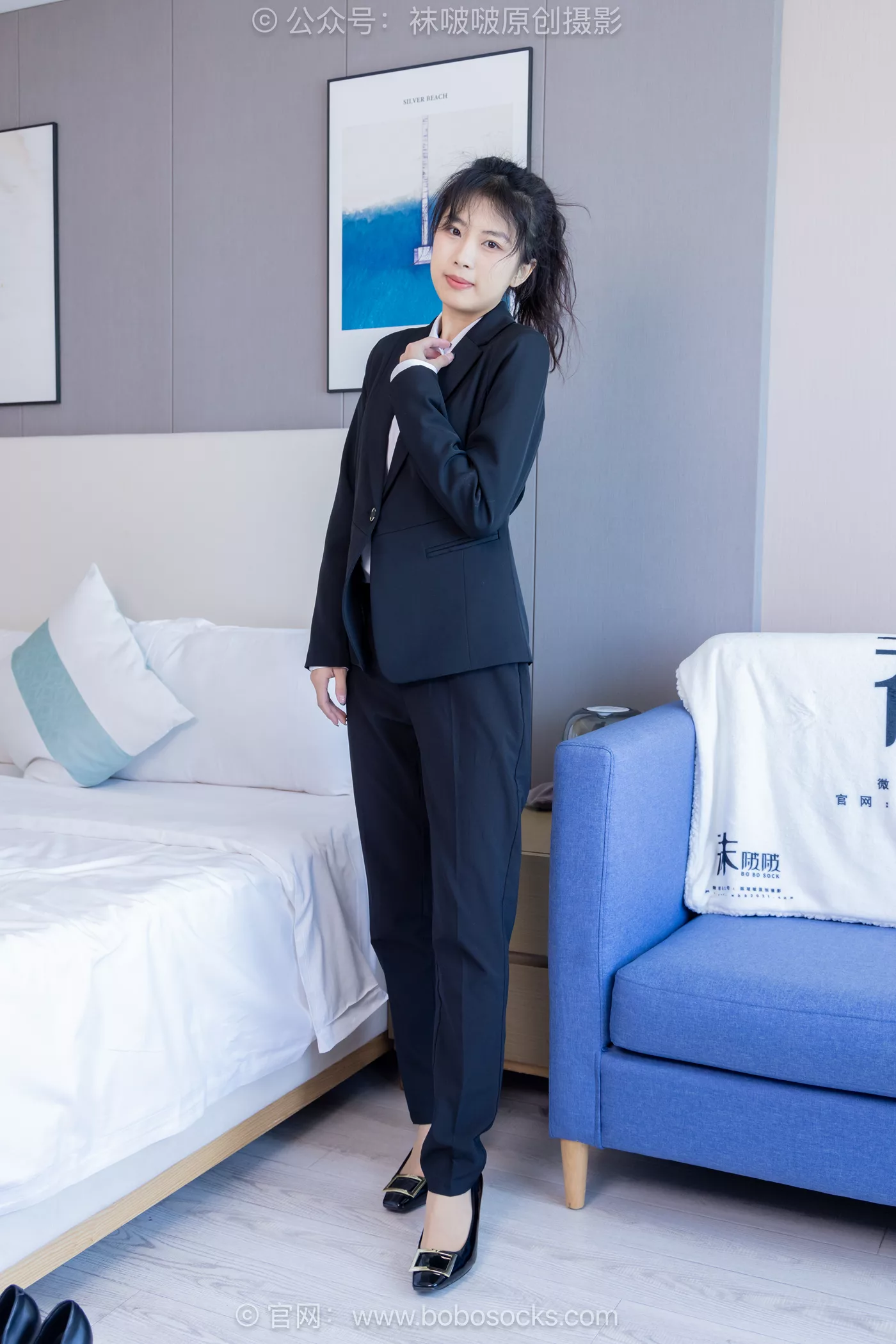 [BoBoSocks袜啵啵]NO.489 奶油 两双高跟鞋、薄肉丝、ol制服裤里丝、黑色美甲[151P/1V/7.76GB]插图2