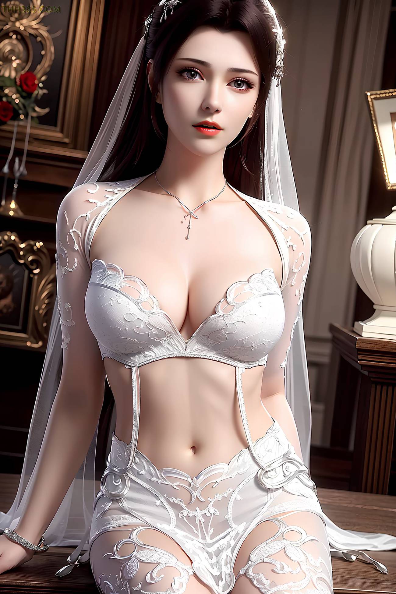 AI绘画 490 云韵白色婚纱[34P/845MB]插图1