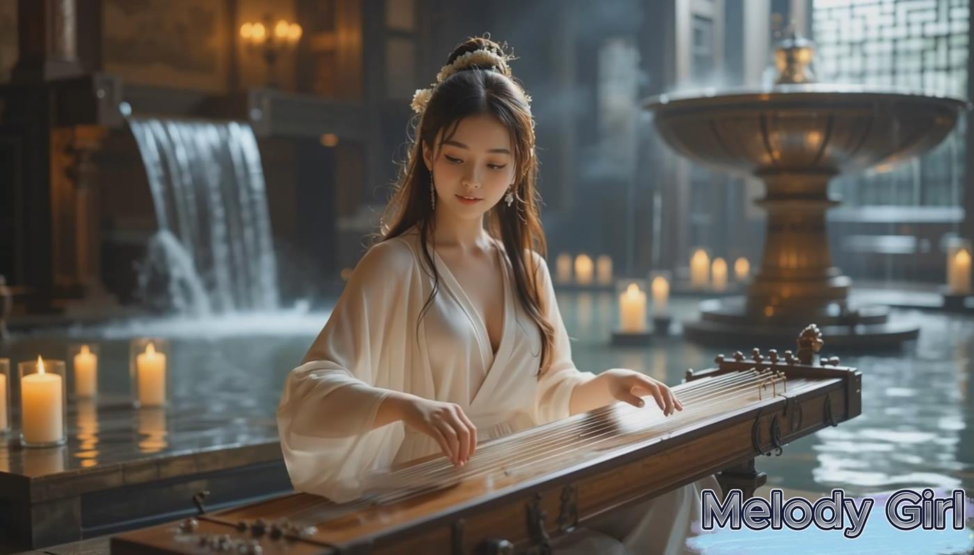 AI Video 038 Graceful Maidens in Imperial Palace 💖 Traditional Chinese Guzheng Music[4K1V5.09GB]插图1