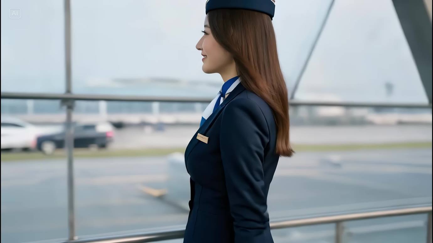 AI Video 058 客室乗务员の魅力的な瞬间 _ Captivating Moments of Flight Attendants 空姐的迷人瞬间[4K/1V/96.5MB]插图4