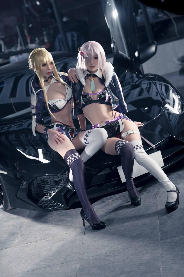 人气动漫Coser@爱老师_PhD 玛修 黑枪呆 同人赛车 [36P/226MB]插图2