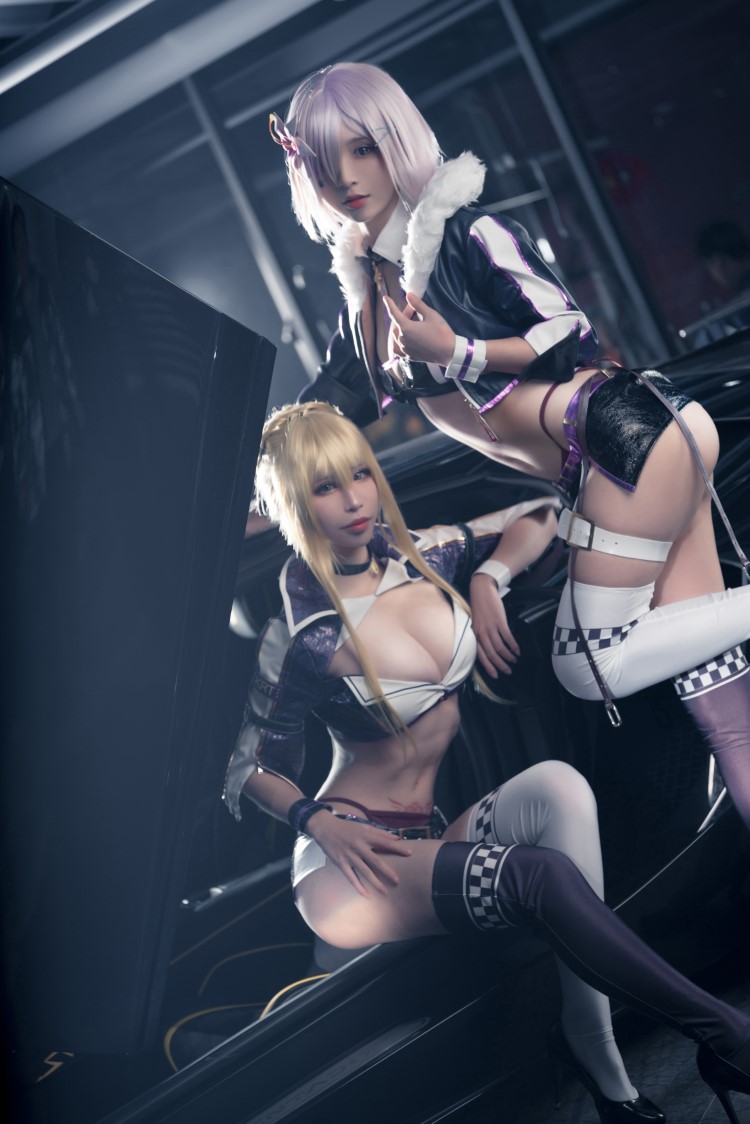 人气动漫Coser@爱老师_PhD 玛修 黑枪呆 同人赛车 [36P/226MB]插图3