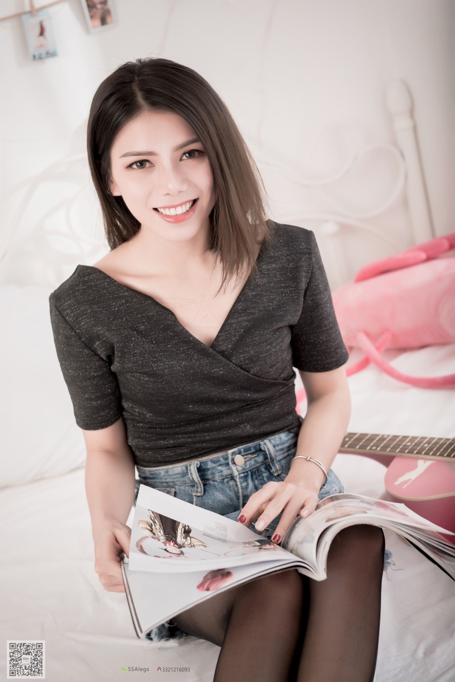 [SSA丝社]超清写真 NO.016 芷沫 黑丝牛仔裙穿搭示范 [99P/884MB]插图4