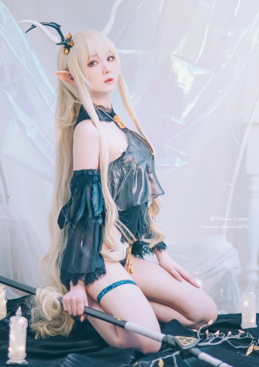 COS 霜月shimo – 明日方舟 闪灵 [17P/263MB]插图2