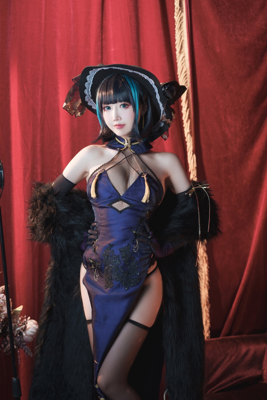 面饼仙儿 – 柴郡旗袍 [21P/1V/790MB]插图1