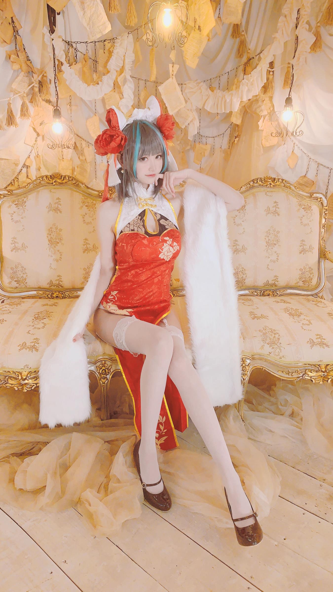 千阳(ちよ) – 柴郡旗袍cos[9P/36MB]插图1