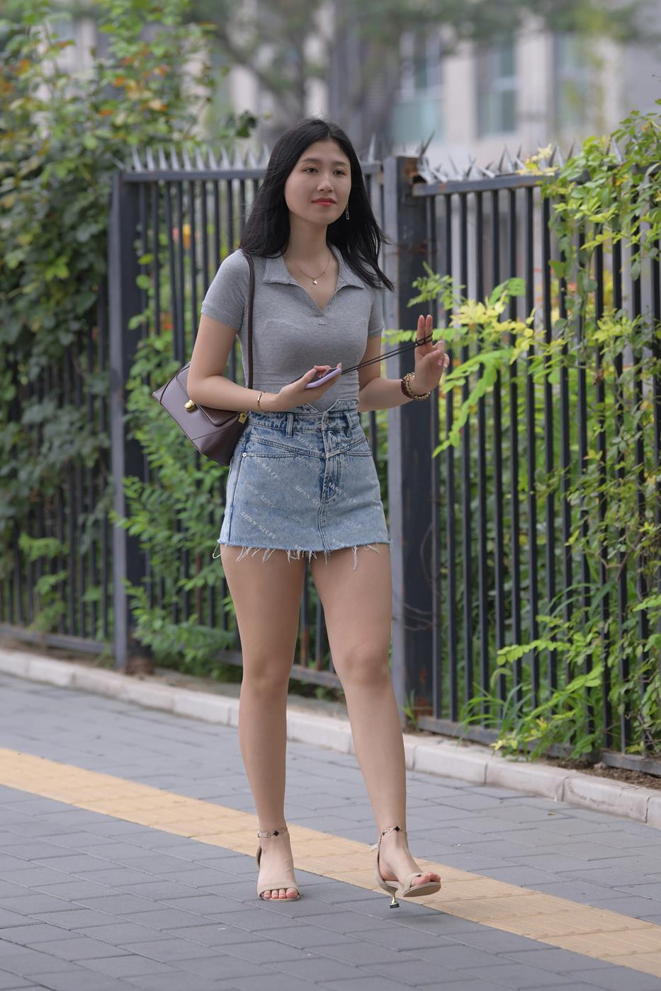 魔镜街拍 NO.169 一只麋鹿摄影 牛仔短裙美女[233P/300MB]插图4