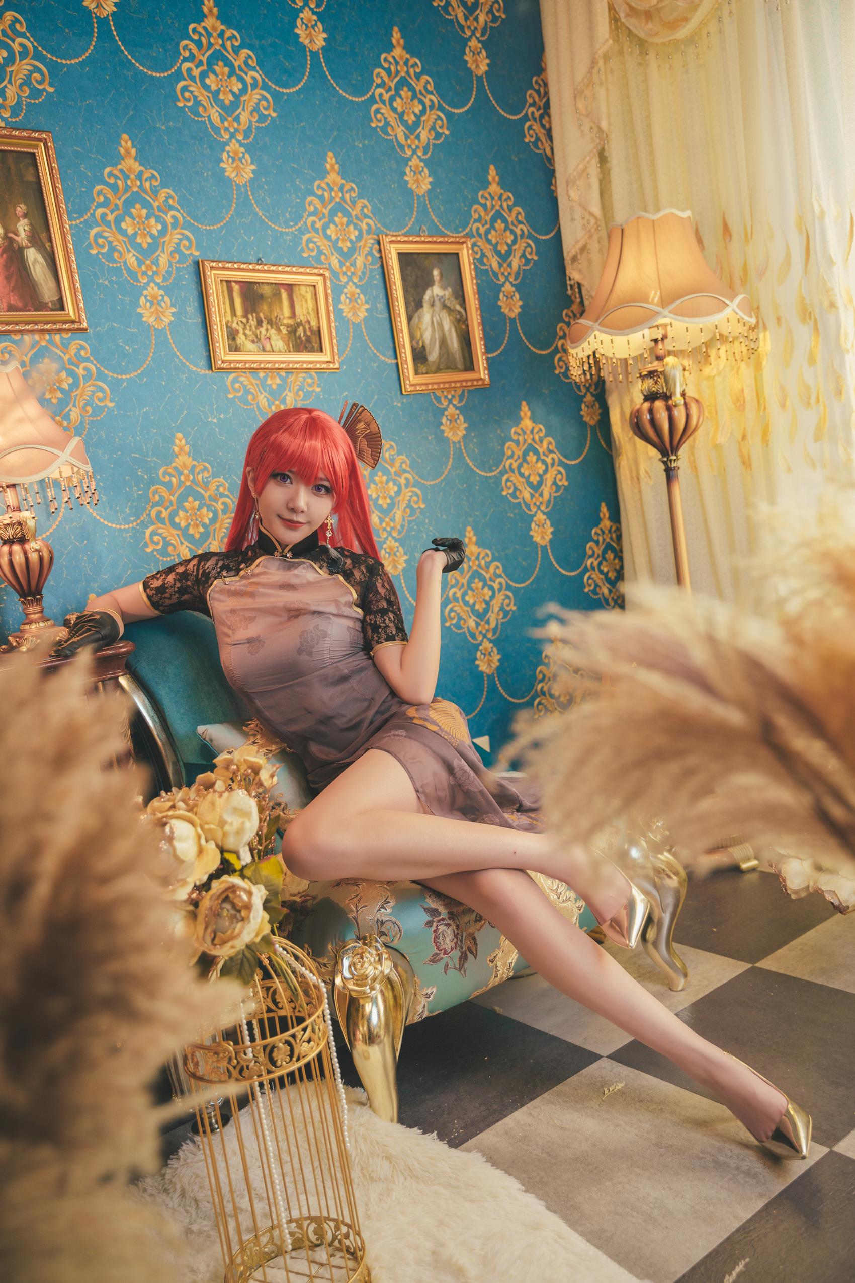 源纱希喵喵喵 – 君主旗袍[16P/201MB]插图4