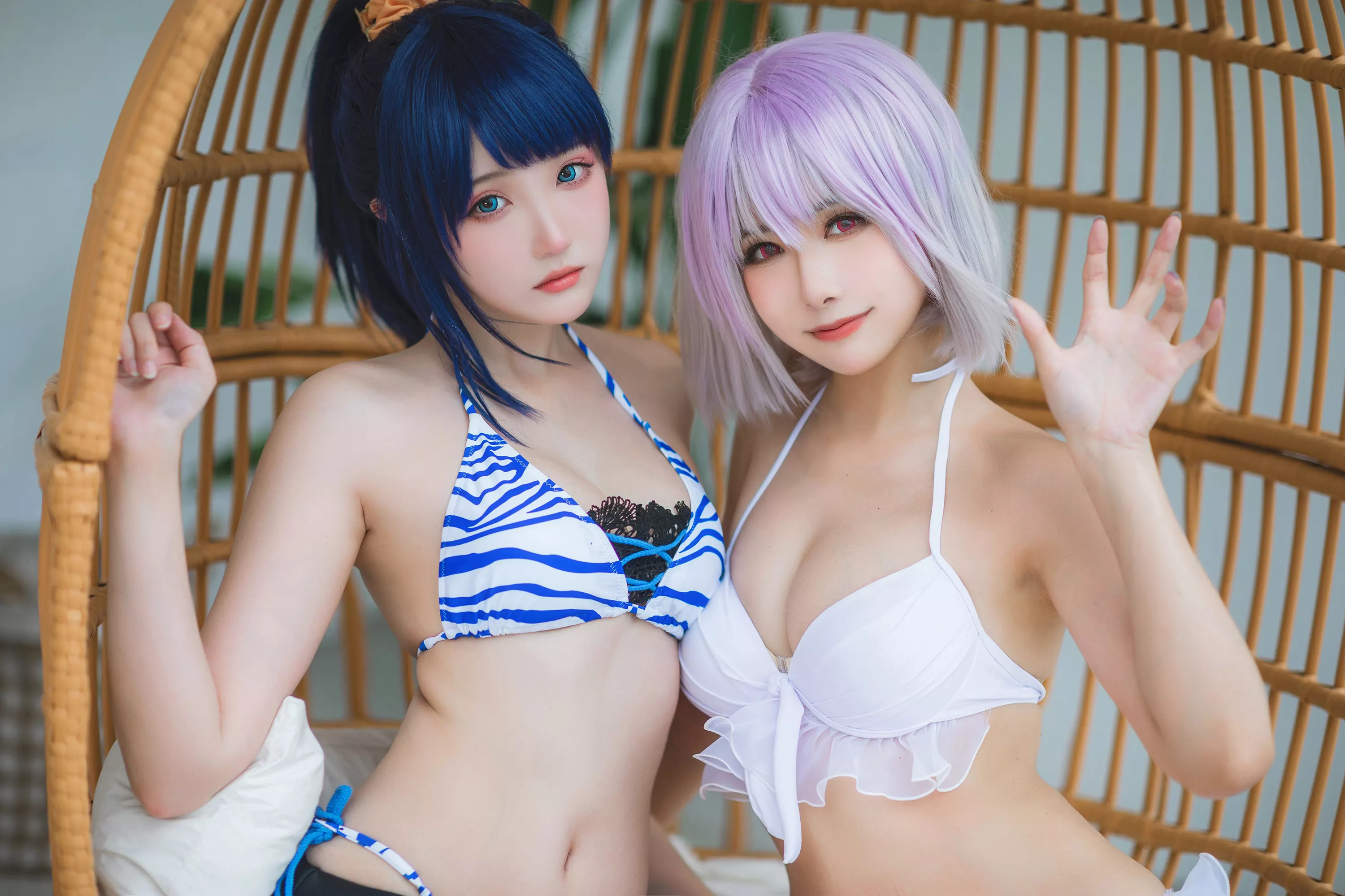 瓜希酱 & Momoko葵葵 – 电光超人古利特 宝多六花&新条茜 泳装[85P/453MB]插图2