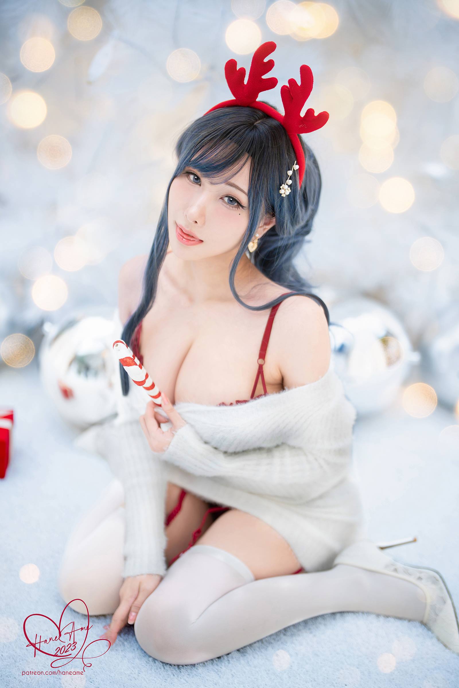 Hane Ame 雨波写真 – Original 2023 White Christmas Moose Onesan[35P/199MB]插图4