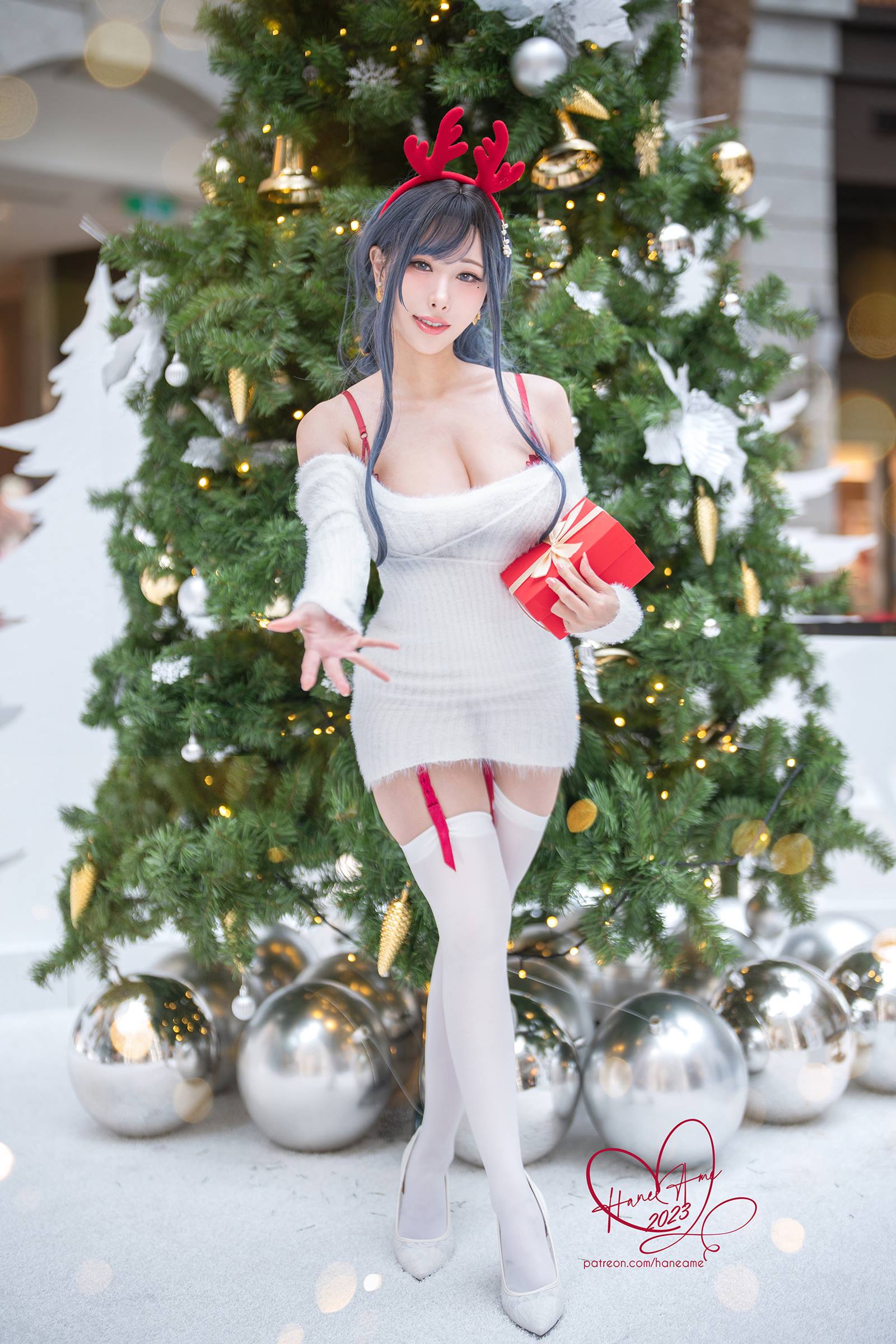 Hane Ame 雨波写真 – Original 2023 White Christmas Moose Onesan[35P/199MB]插图5