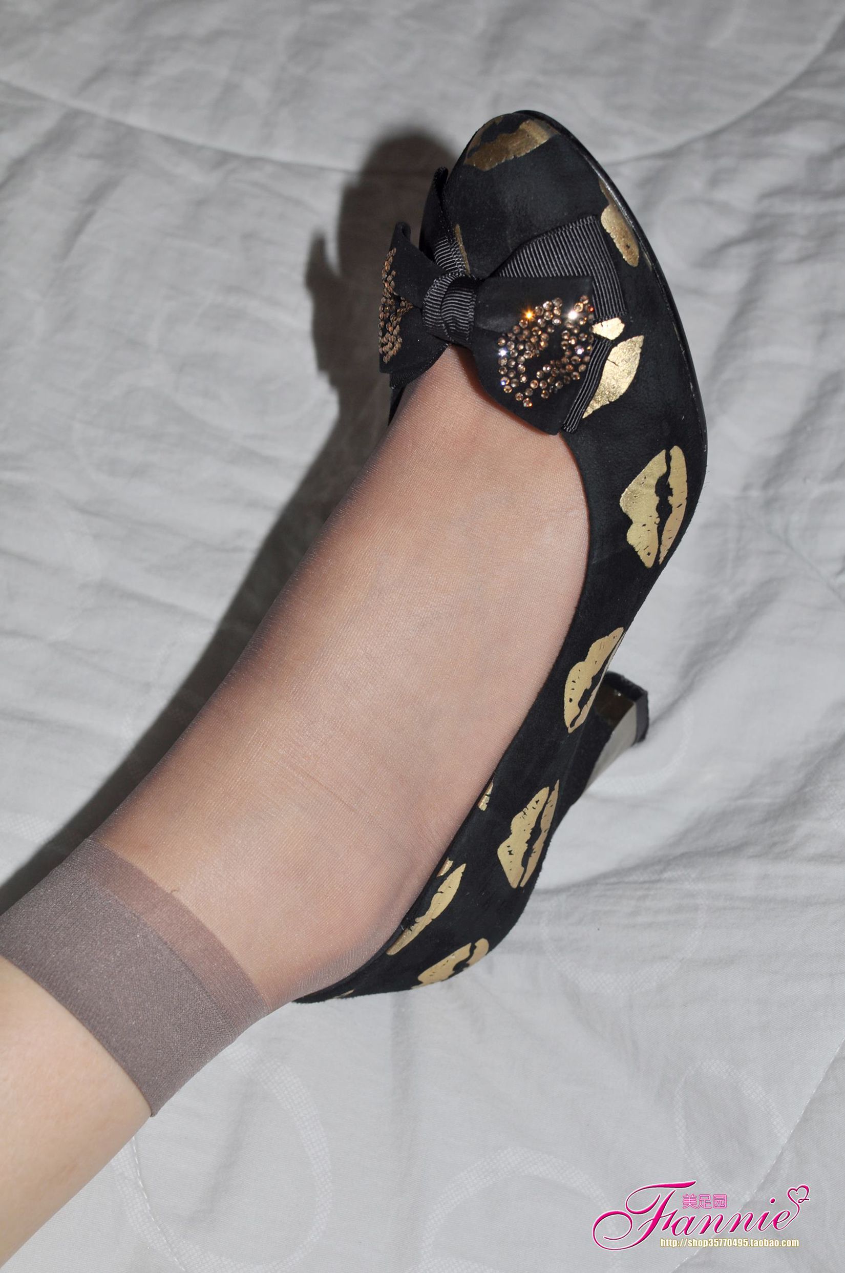 Fannie芬妮每足园 No.527 休闲时光 黑色船袜短灰丝[75P/196MB]插图5