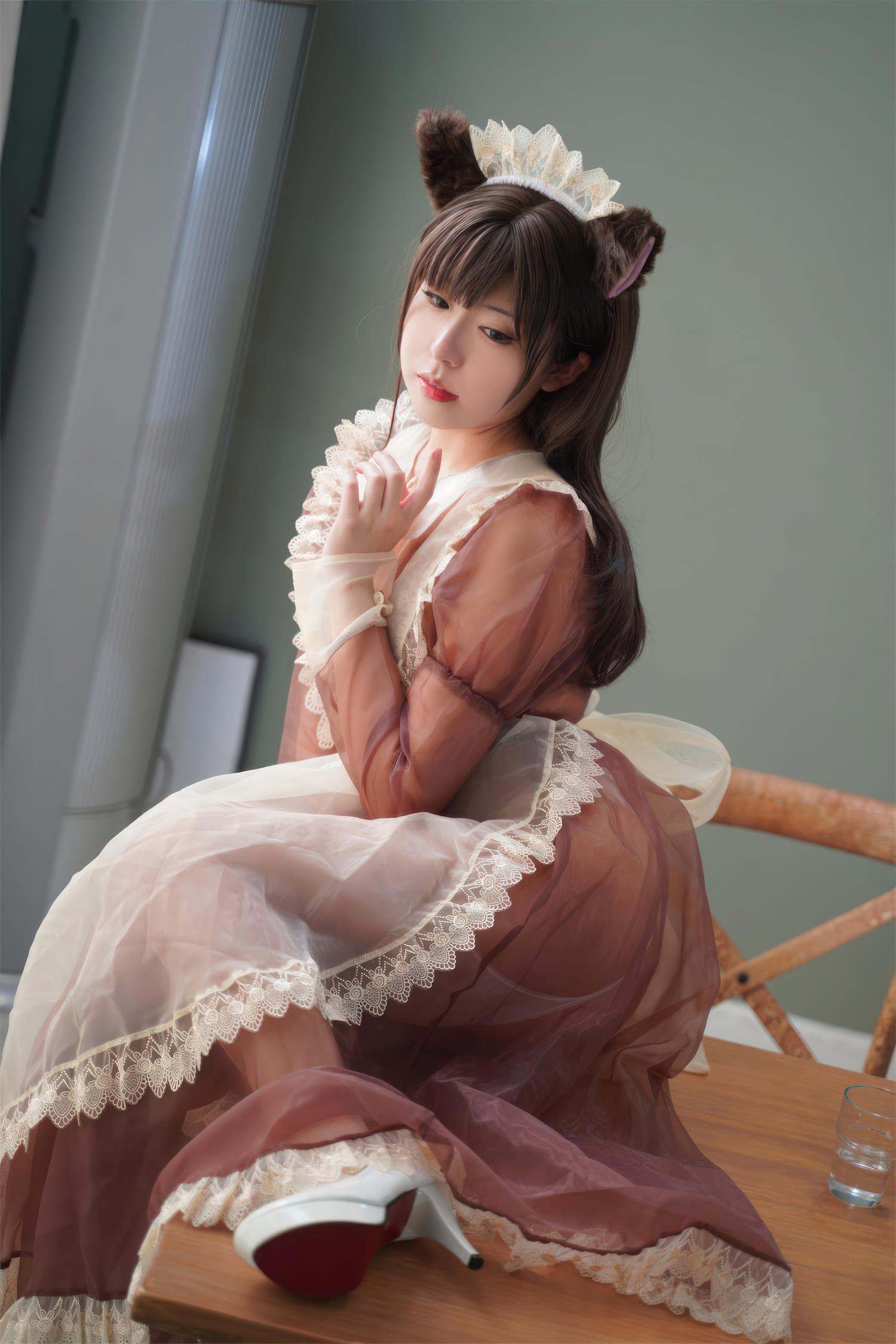 虎森森 – 棕色透明女仆[35P/229MB]插图3