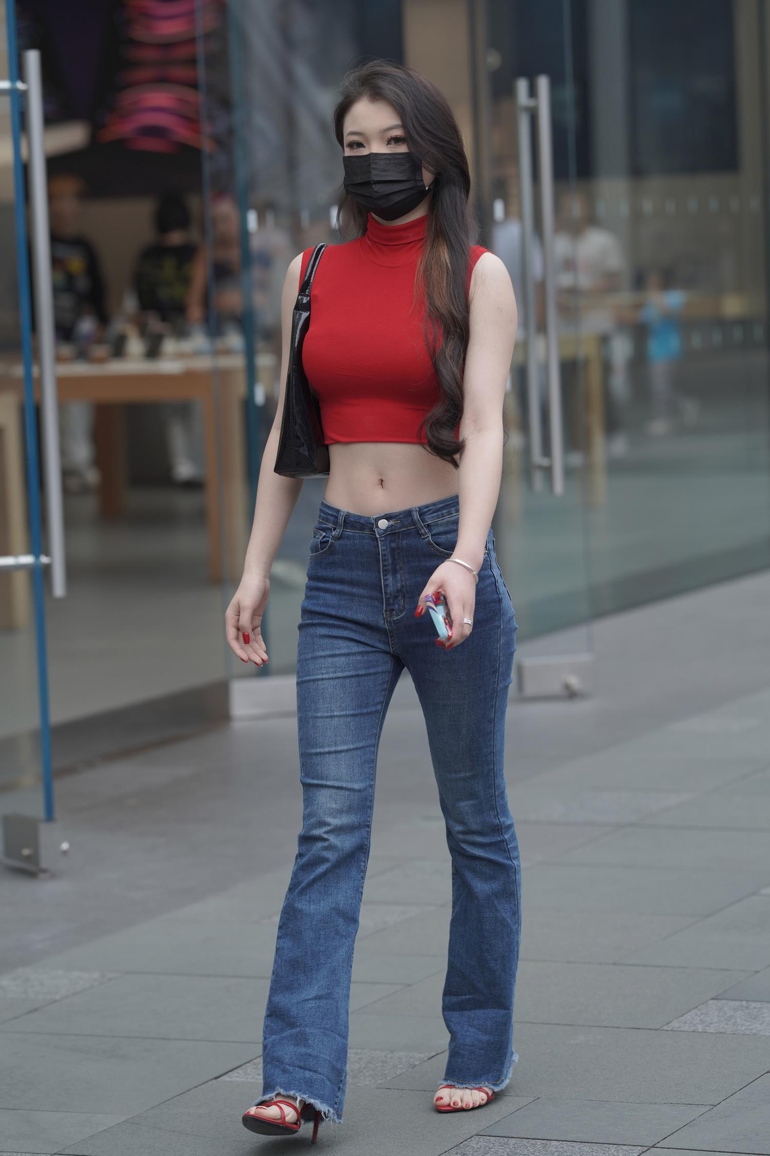 精选街拍作品 NO.3964 牛仔裤冷艳气质[130P/317MB]插图5