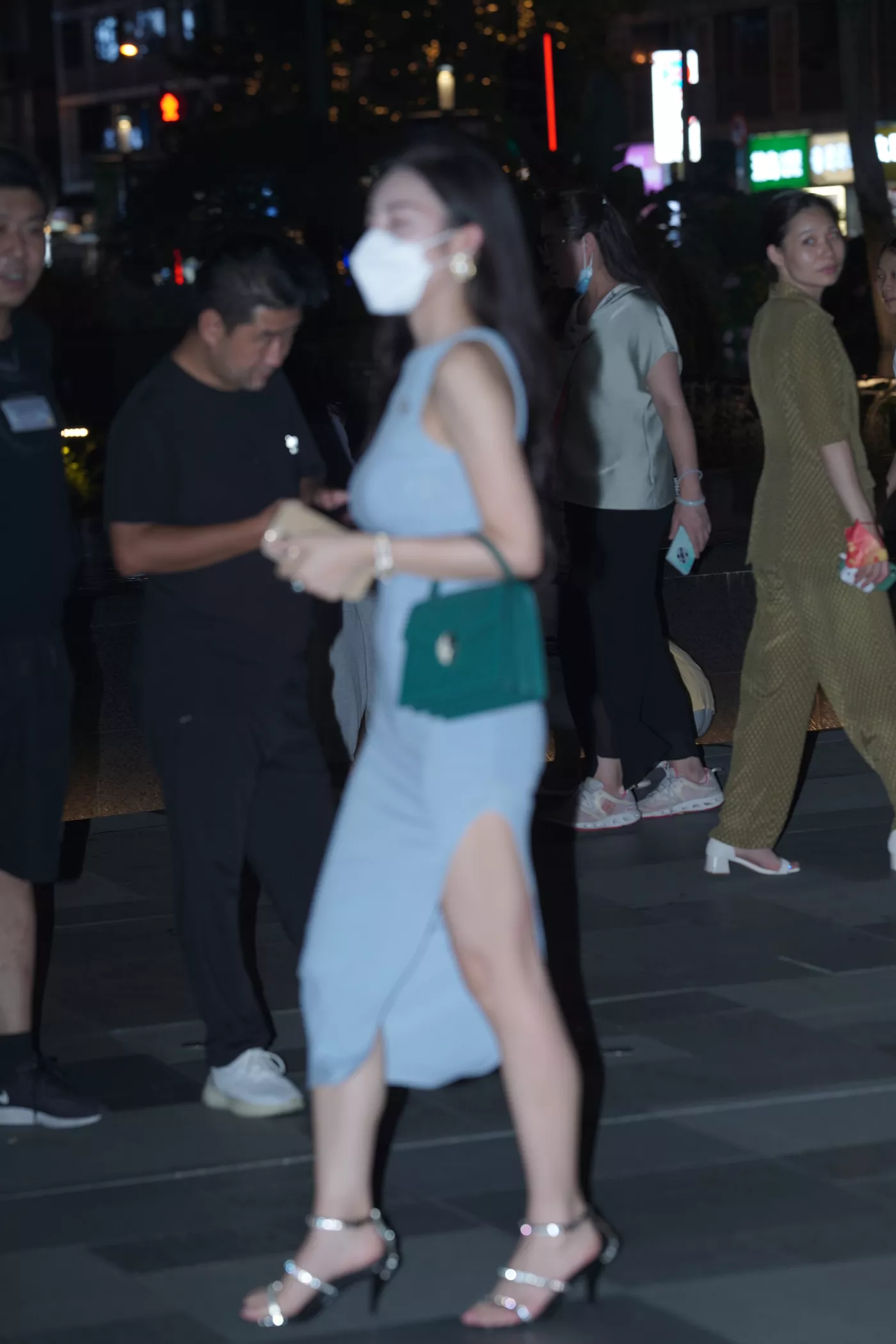 精选街拍作品 NO.4629 温柔如水蓝色修身裙[172P/424MB]插图2