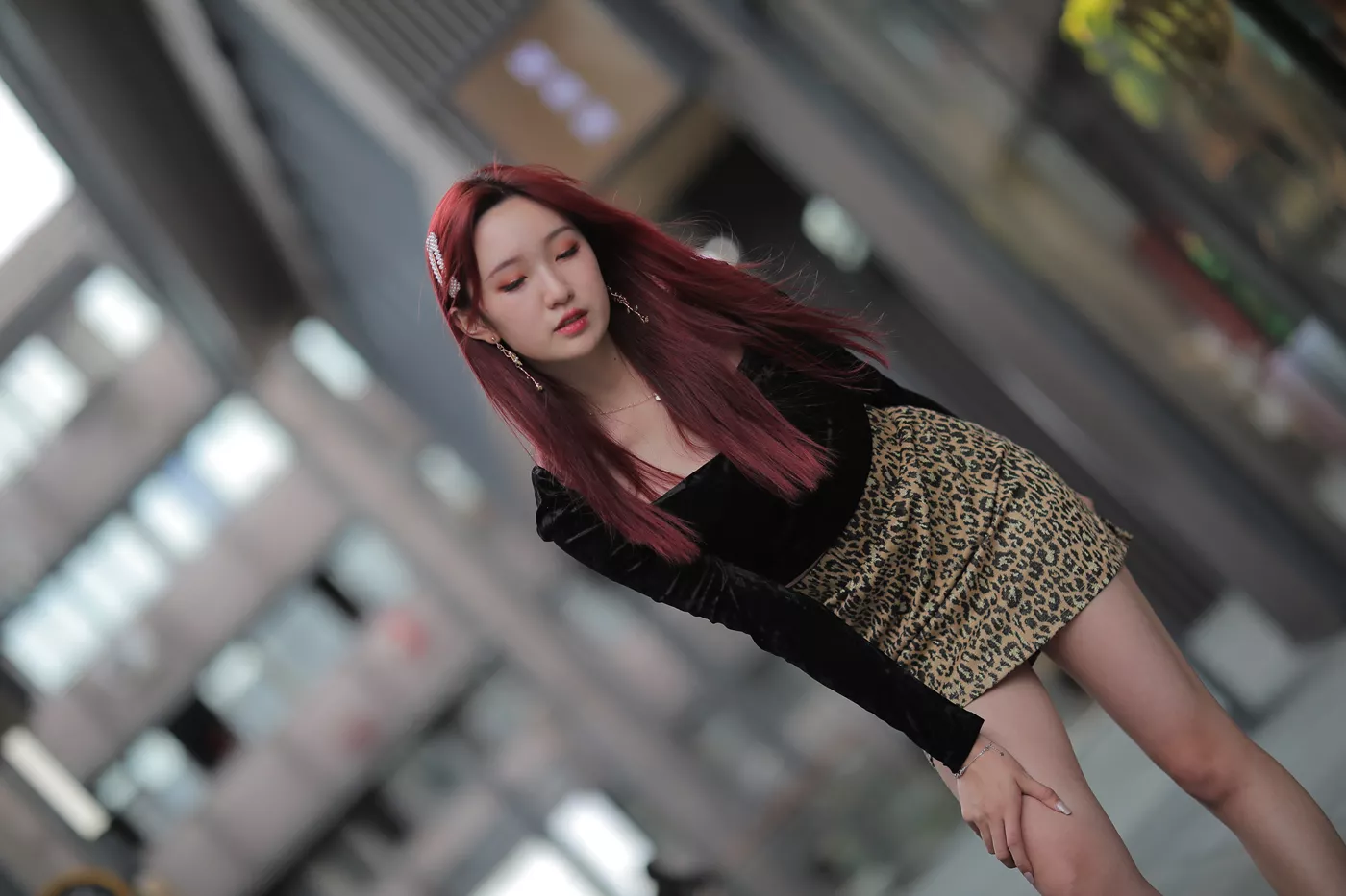 精选街拍作品 NO.4603 靓丽短靴豹纹裙[95P/117MB]插图2