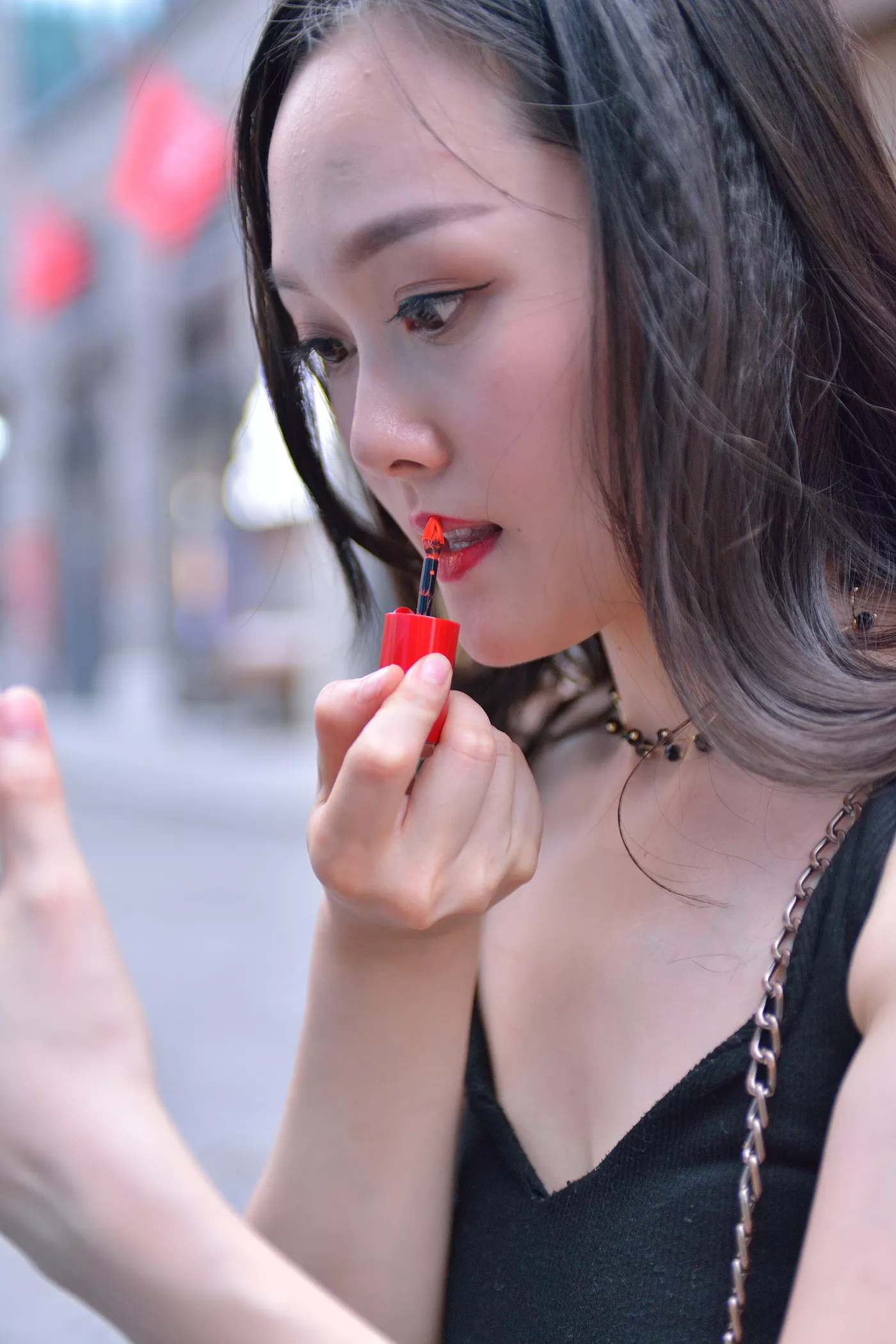 精选街拍作品 NO.4528 黑色知性优雅长裙[60P/107MB]插图2